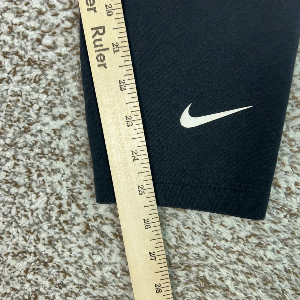 Nike Leggings Womens XL Black Athletic Yoga Cropped Swoosh Logo Pants Gym Sport